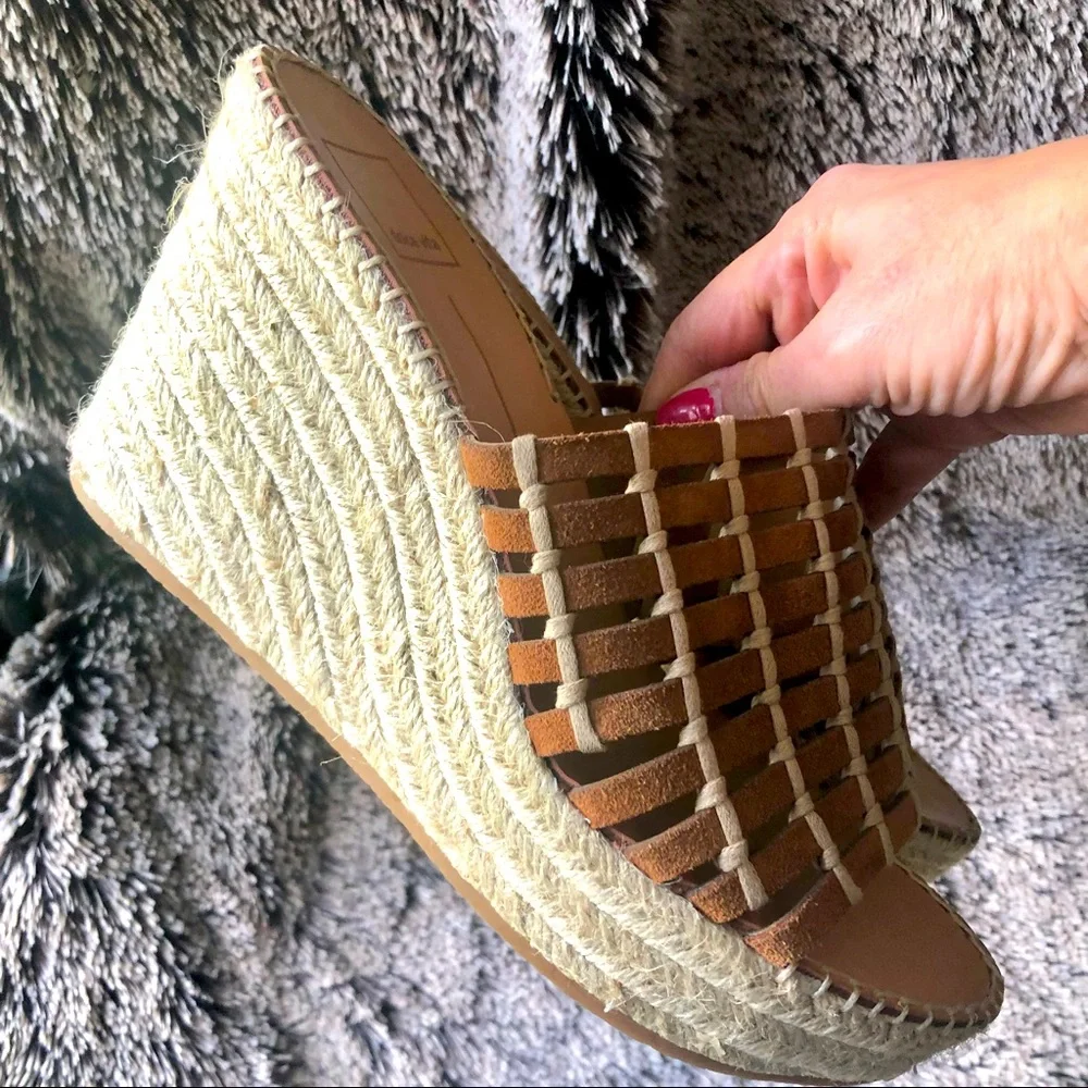 NEW Dolce Vita Brown Prue Espadrille Wedge‎ 9.5